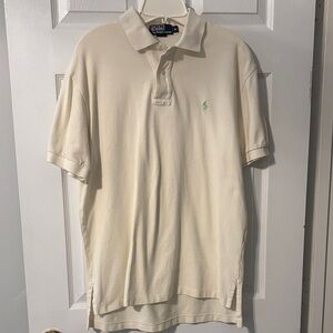 Polo by Ralph Lauren Men's  Ivory Polo Shirt - Medium